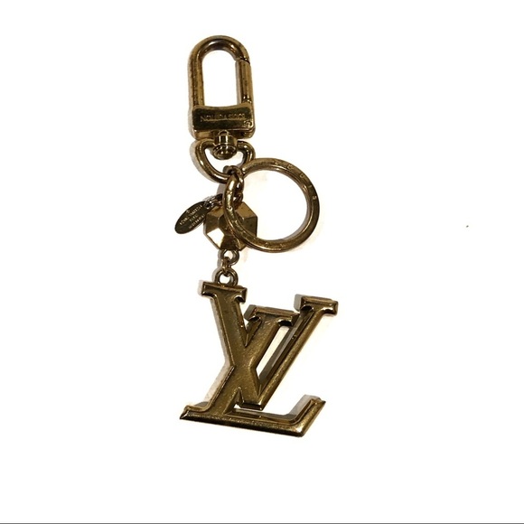 Auth Louis Vuitton Facettes M65216 Logo Gold Bag Key Charm Keychain Key Holder - Picture 7 of 11